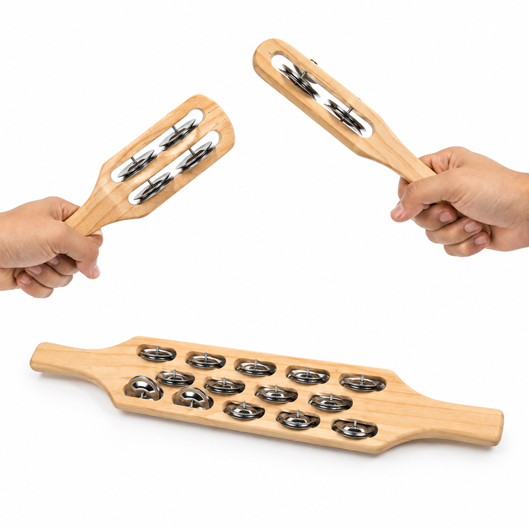 Wooden Hand Khartal/Jingles