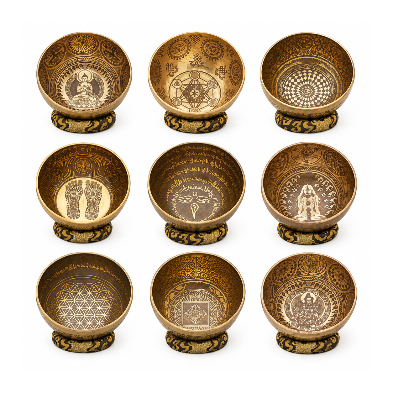 Etched Handmade Singing Bowls
