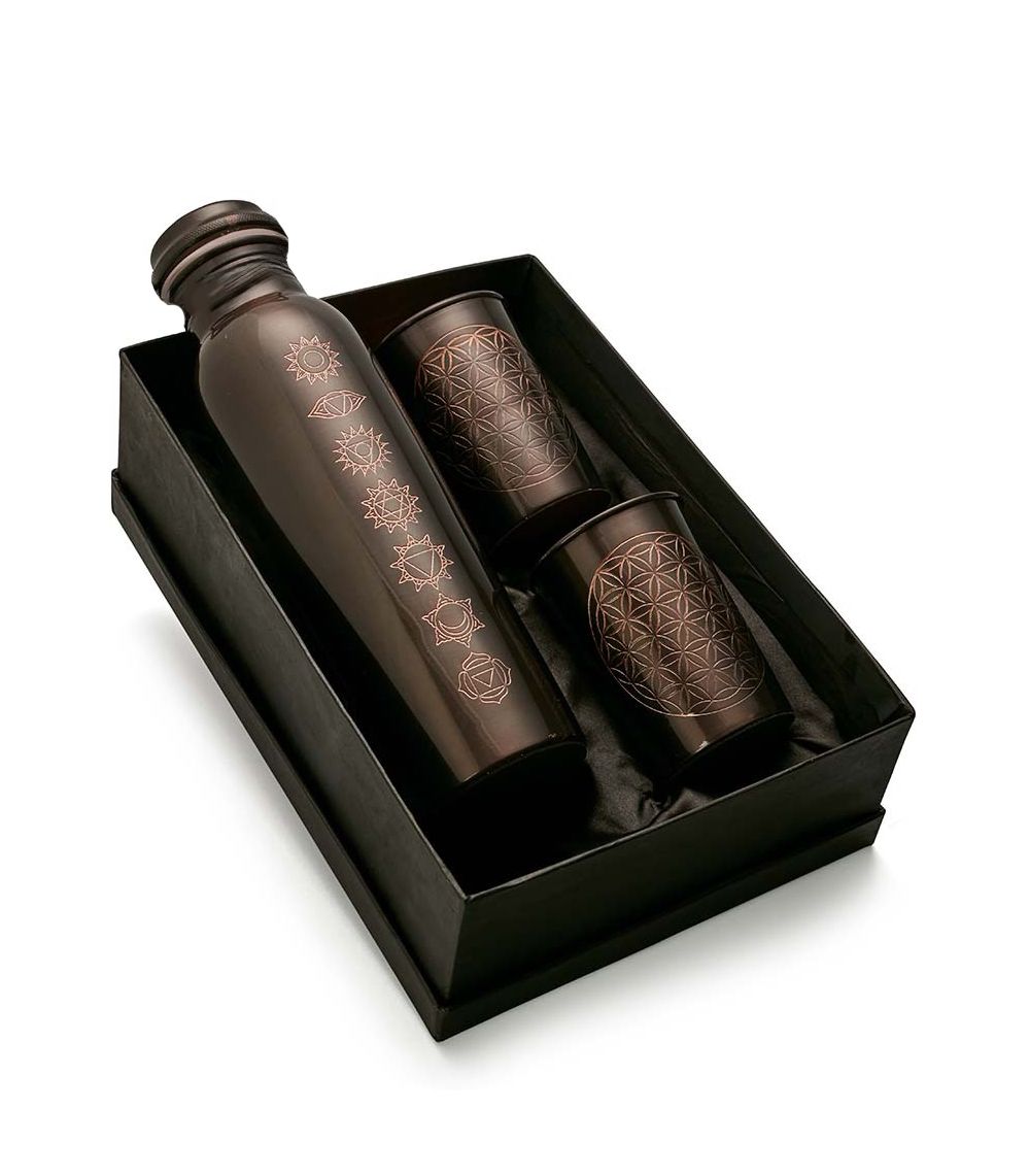 Copper Bottle Gift Set - 7 Chakra