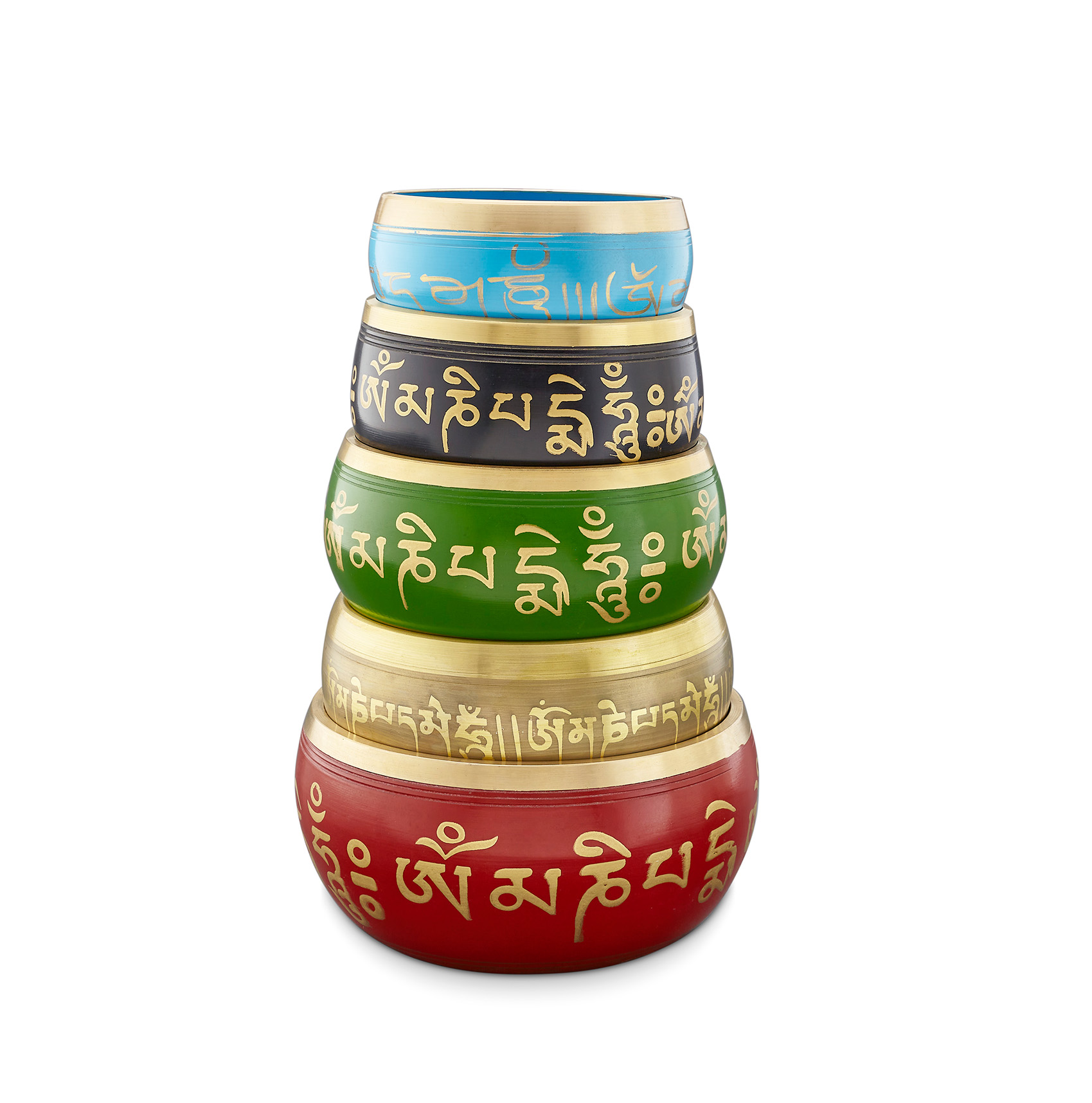 Singing Bowls with Sacred Mantra Printed
