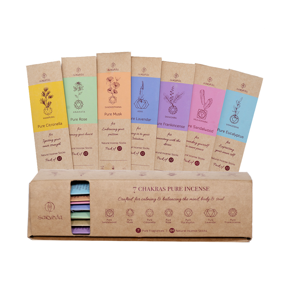 7 Chakras Mystical Incense Sticks Set
