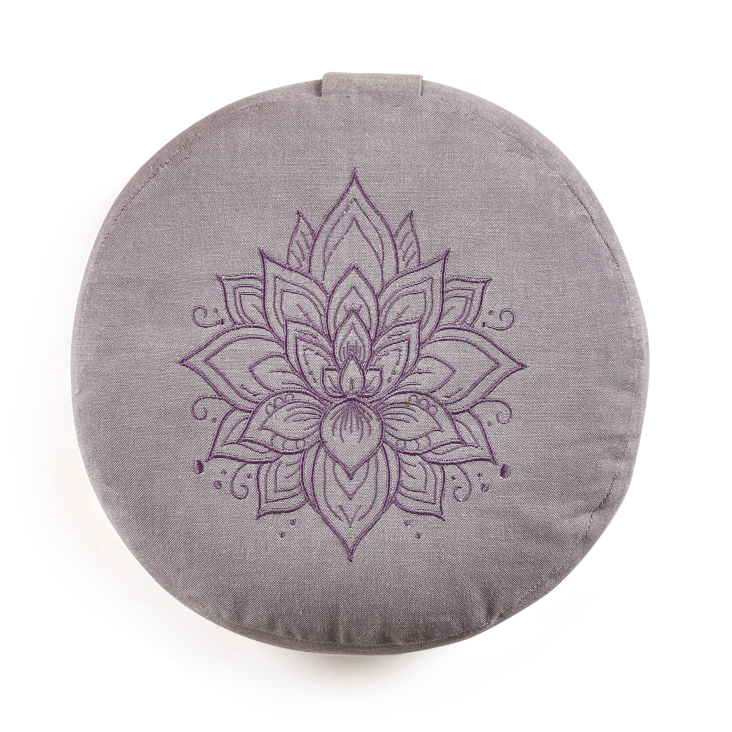 Hi-Zafu Meditation Cushion - Embroidered with Lotus