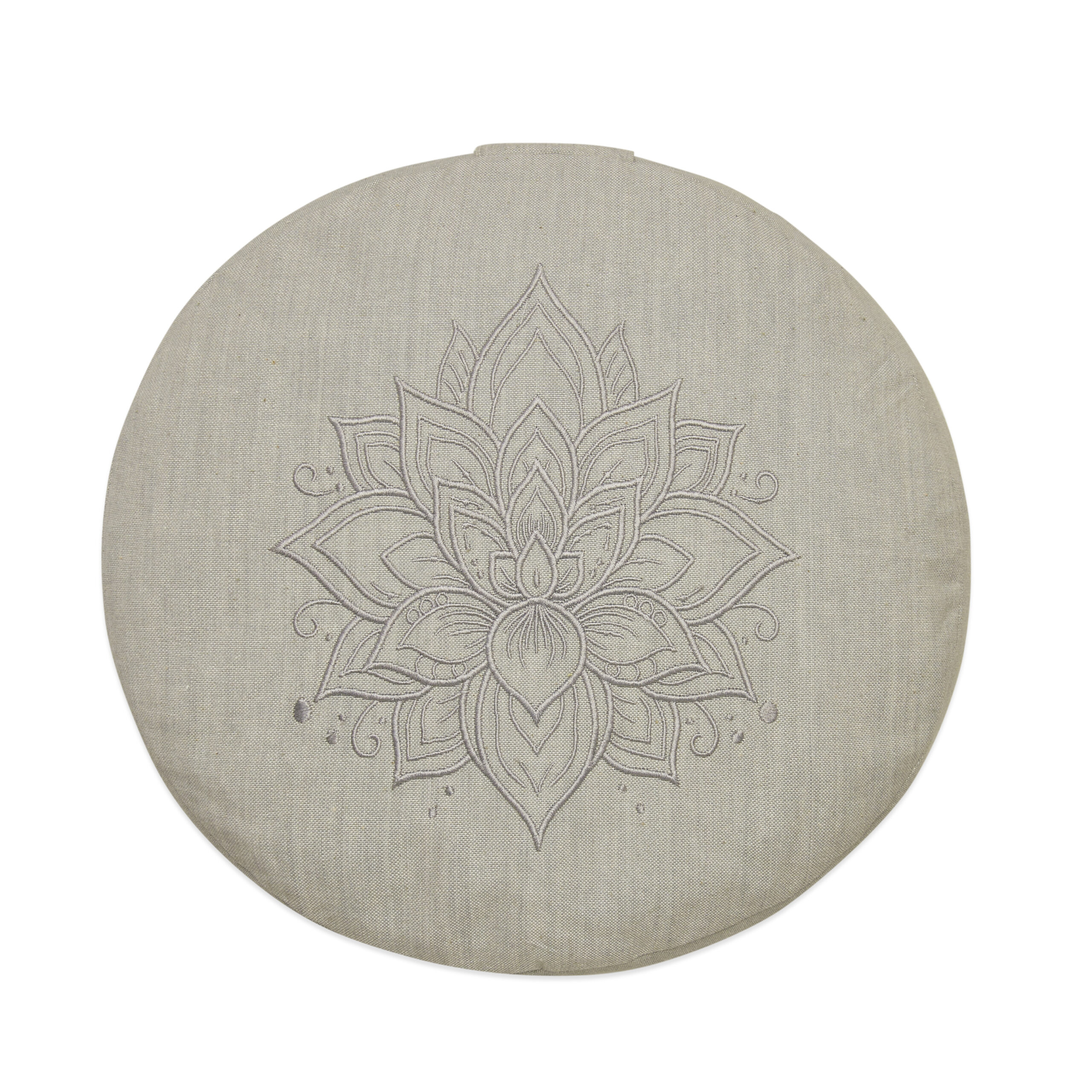 Hi-Zafu Meditation Cushion - Embroidered with Lotus
