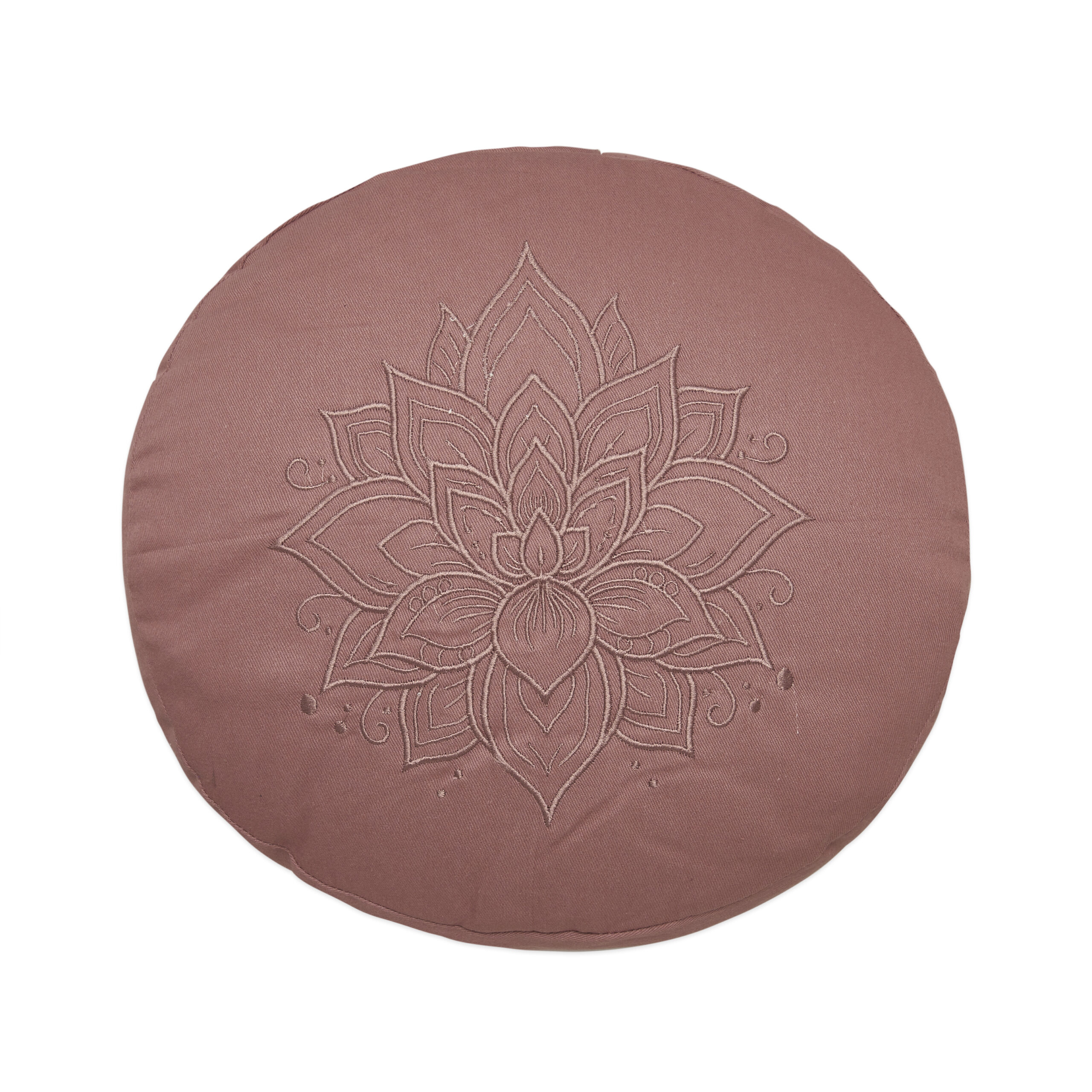 Hi-Zafu Meditation Cushion - Embroidered with Lotus